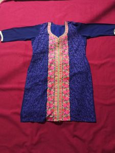 Embroidered Blue Kurta