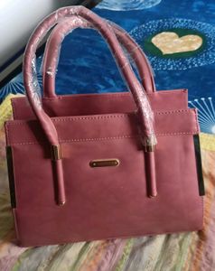 Pink Structured Tote Bag