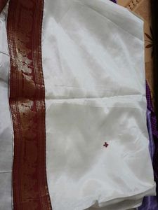 Off White Onam Saree