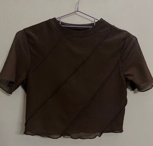 Littlebox brown crop top