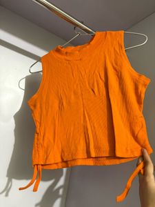Orange Sleeveless Top