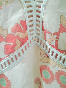 Floral Bohemian Cold-Shoulder Tunic Top