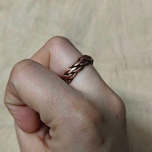 Copper Braided Chunky Ring