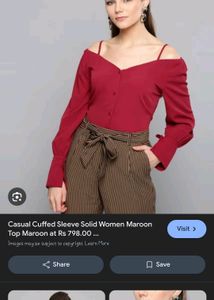 Maroon Off-Shoulder Top