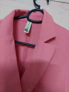 Baby Pink Crop Blazer