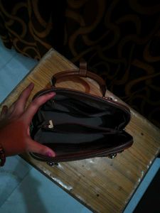 Brown Patterned Handbags
