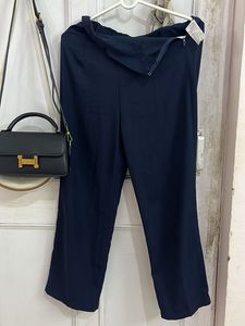 Navy Blue Wide Leg Pants