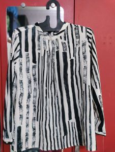 AND Striped Long Sleeve Blouse Top
