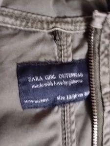 Zara Olive Denim Jacket