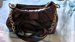 Brown Chain Accent Bag