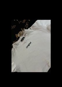 Korean White Crop Oversized Tshrt♥️!!