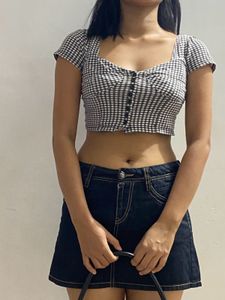 Colourblock Crop Top