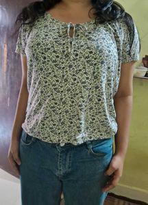 Floral Cotton Top For Summer