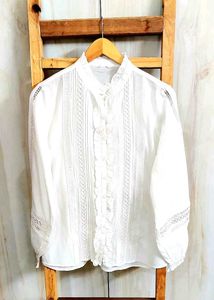Elegant White Lace Blouse size-40