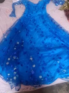 Blue Colour Long Frock