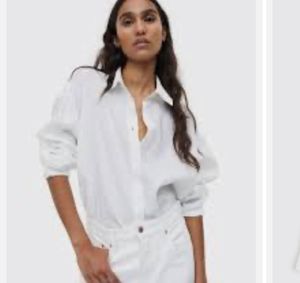 Zara Model White Shirt Linen