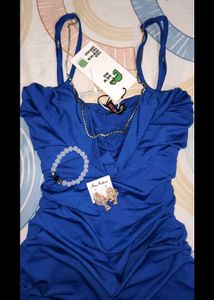 Newme Solid V Micro Mini Dress