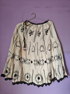 Boho Embroidered Skirt