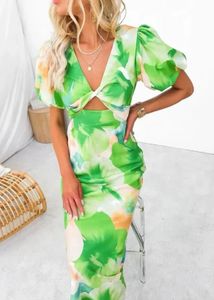 Newme Front Cut Floral Dress