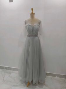Elegant Grey Tulle Dress