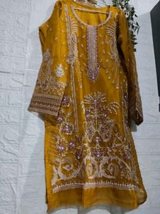 Gorgeous Mustard Embellished Kurta