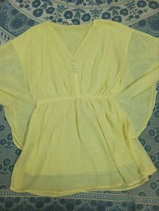 Yellow V-Neck Top