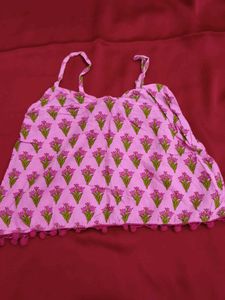 Cute Pink Floral Pajama Set