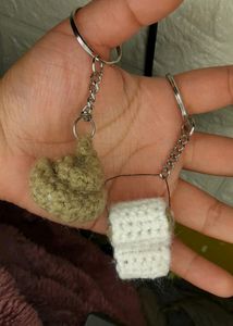 Crochet Poop&Paper Keychain