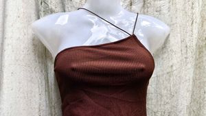 Brown Bodycon Mini Dress
