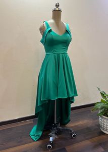 Green High Low Dress (Bust :32-34)
