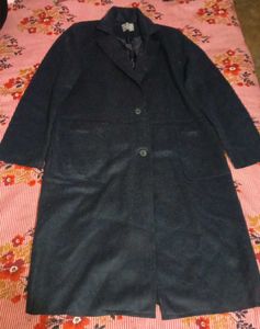 Elegant Navy Blue Overcoat