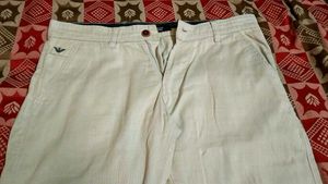 🌿Off-White Casual Cotton Trousers – Light &amp; Breez