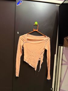 Urbanic Peach Ribbed Top