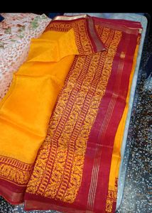 Beautiful Mustard Colour Saree