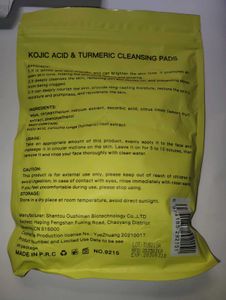 Kojic Acid &amp; Turmeric Face Cleansing Pads