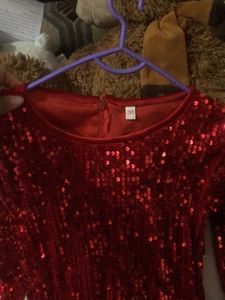Red Sequin Party Dress