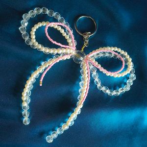Beaded Bow Keychain