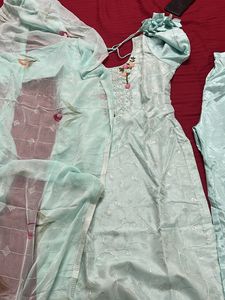 Partywear Kurta Set With Dupatta
