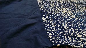 Blue &amp; White Print Casual Dress