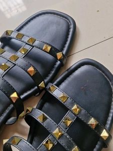 Black Embellished Flats