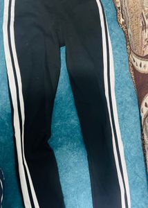 Black Trouser With White Stripes