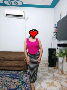 Striped Pencil Skirt