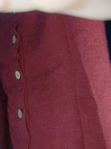 Burgundy Button-Down Top