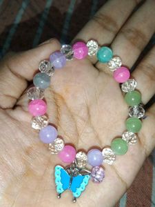Hand Bracelet With A Butterfly Charming