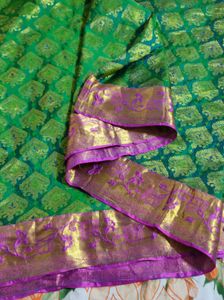 Green &amp; Pink Saree