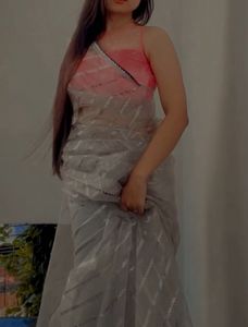 Organza Net Saree With Blouse 🔥