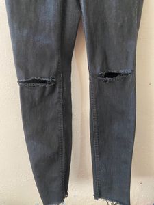 Skinny Slash-knee High rise Jeans Women