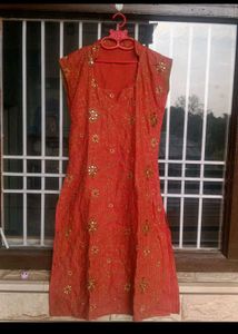 Beautiful Offshoulder Embellished Kurti