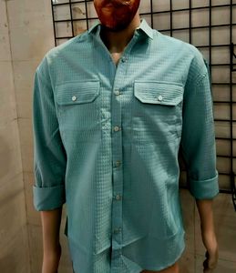 Aqua Textured Shirt
