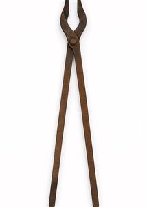 Rustic Hand-Forged Blacksmith Tongs | 18” Flat Jaw